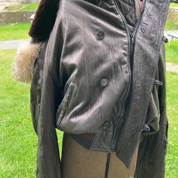 FABULOUS john paul gaultier LEATHER bomber jacket women's  medium - Picture 8 of 16